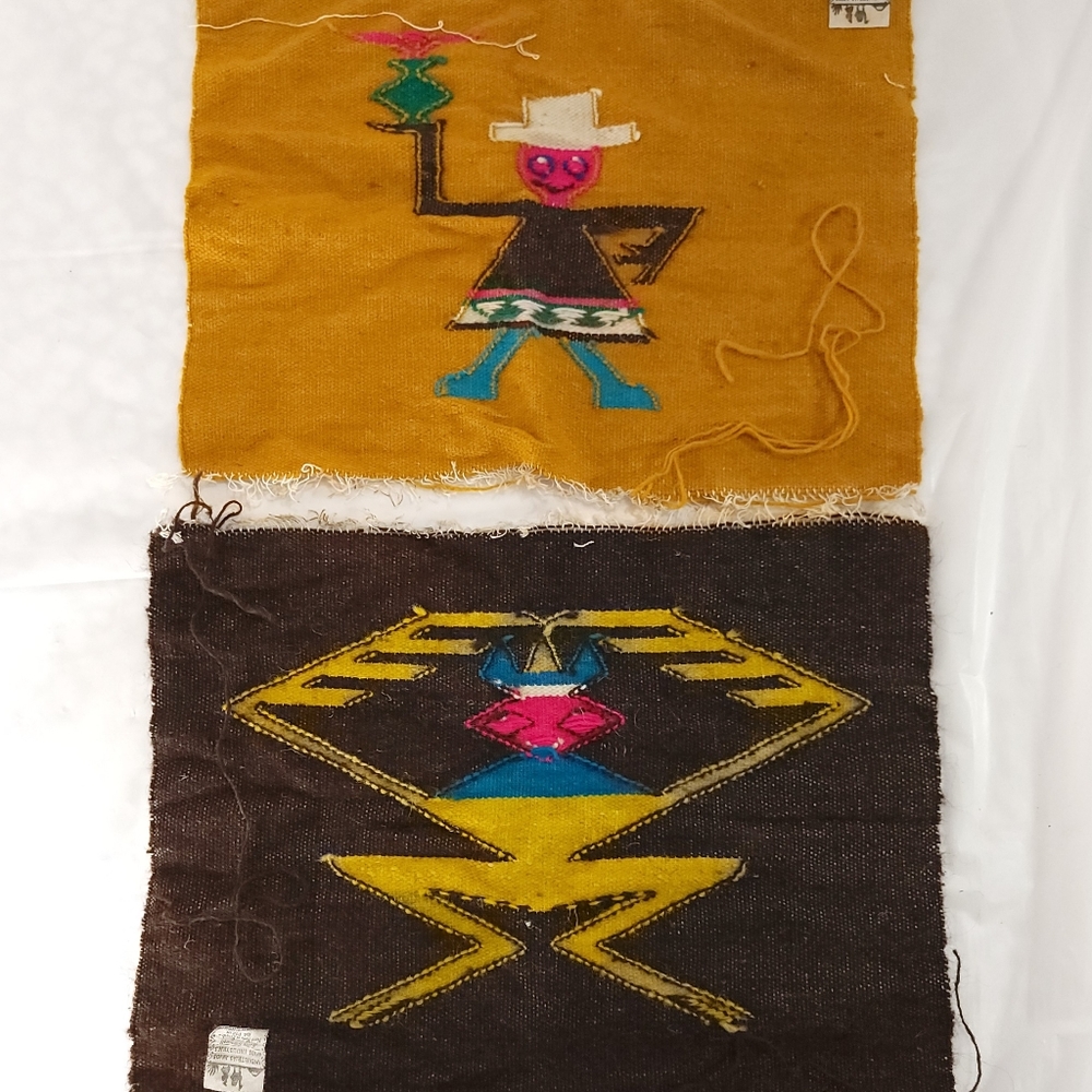 Akios Industries Native Handcrafted In Ecuador Woman Vase Frog WallHang Tapestry